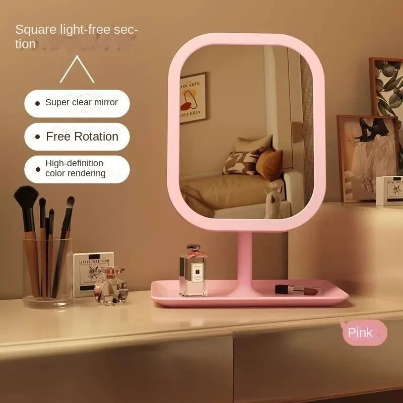 Illuminated Desktop Makeup Mirror